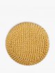 Chunky Knitted Pouffe, Mustard