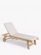 Acacia Wood Sun Lounger, Natural