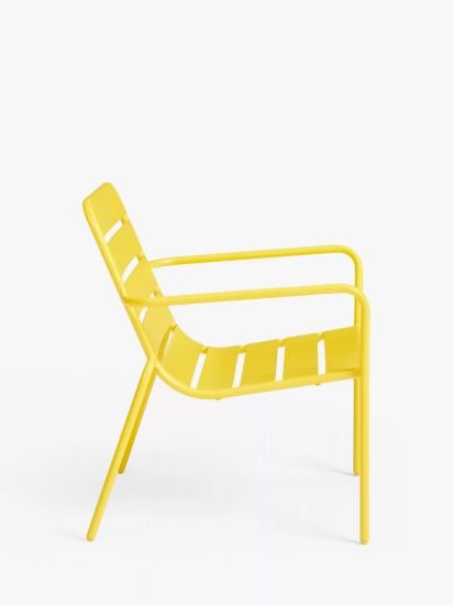 Metal Garden Lounge Chair, Yellow