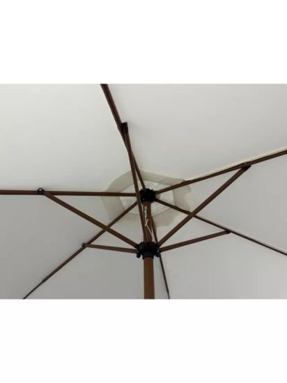 Wood-Effect Wind-Up Parasol, 2.7m