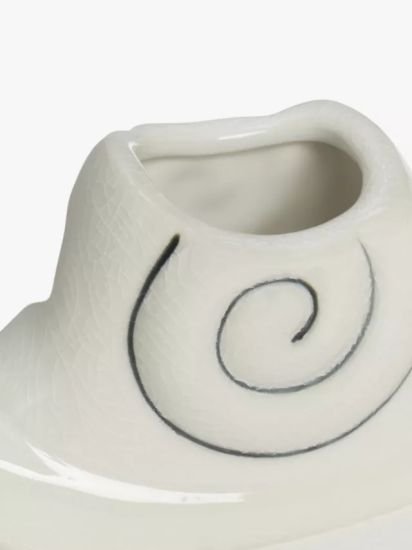Stoneware Snail Planter, White
